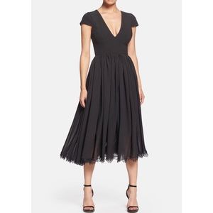 Dress the Population Corey Fit and Flare Cap Sleeve Dress